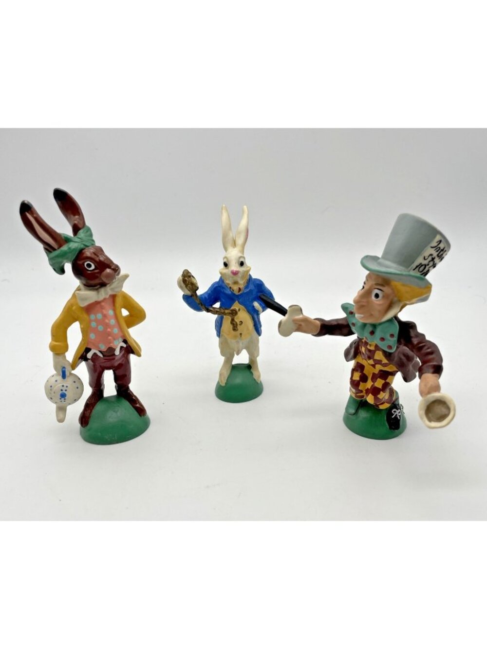 Vintage Hamilton Gifts Alice in Wonderland Toys Figures Rabbits Mad Hatter Lot